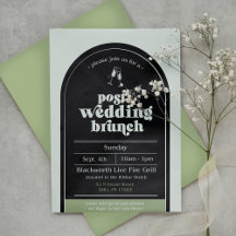 Invitación moderna de brunch post-Boda