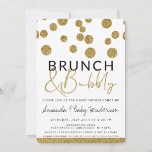 Invitación moderna de brunch y burbujas