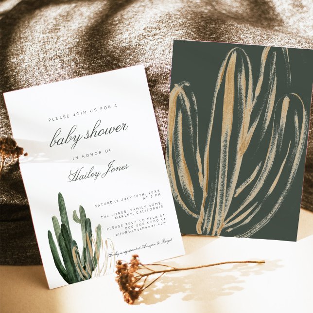 Invitación moderna de Cactus Baby Shower (Subido por el creador)