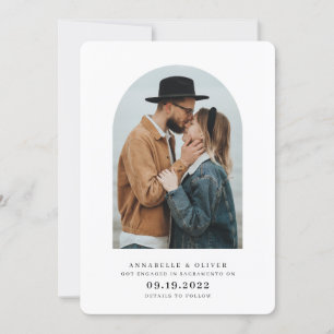 Invitación moderna de compromiso de fotografía Min