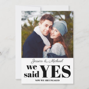 Invitación moderna de compromiso fotográfico