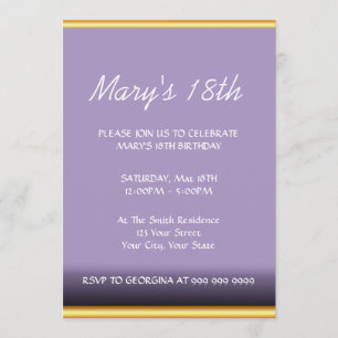 Invitación moderna de cumpleaños
