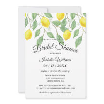 Invitación moderna de ducha de novias en verano de