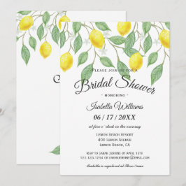 Invitación moderna de ducha de novias en verano de