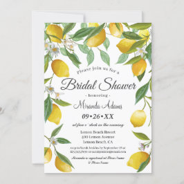 Invitación moderna de ducha de novias en verano de