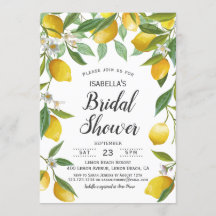 Invitación moderna de ducha de novias en verano de