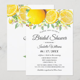 Invitación moderna de ducha de novias en verano de