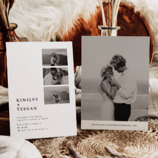 Invitación moderna de Elopement con fotos