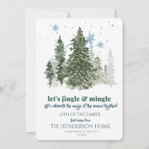 Invitación moderna de fiesta de Navidad alegre