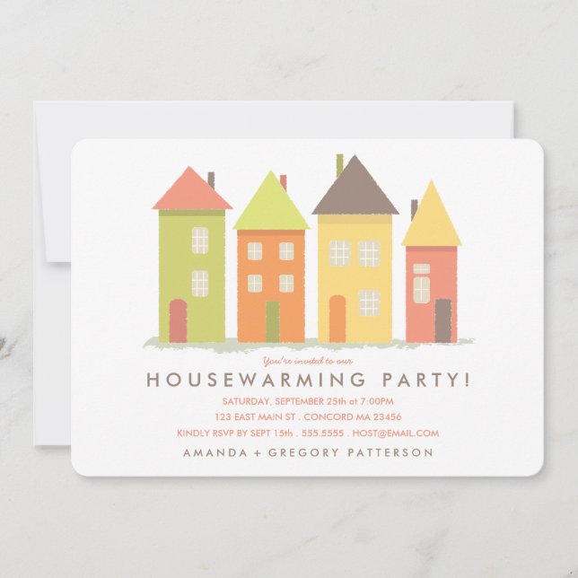 Invitación moderna de fiesta para el calentamiento (Anverso)