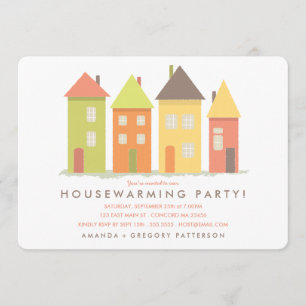 Invitación moderna de fiesta para el calentamiento