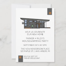 Invitación moderna de fiesta para el calentamiento