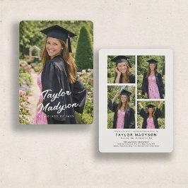 Invitación moderna de graduación con foto para fie