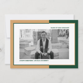 Invitación moderna de graduación de bloques de col