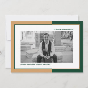 Invitación moderna de graduación de bloques de col