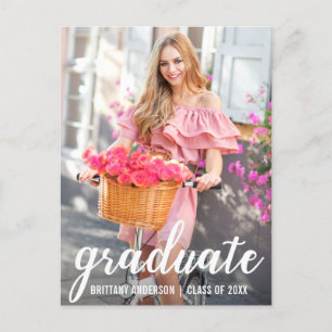 Invitación moderna de graduación de Bonito (espald