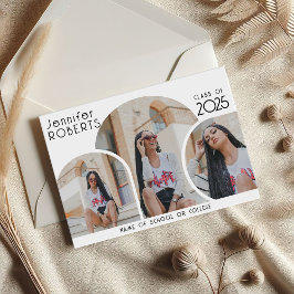Invitación moderna de graduación de Collage de fot
