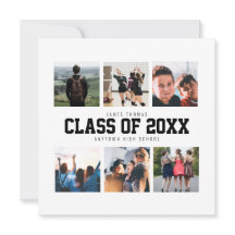 Invitación moderna de graduación de Collage de fot