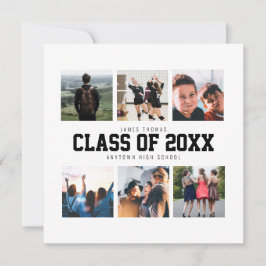 Invitación moderna de graduación de Collage de fot