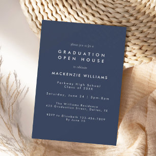 Invitación moderna de graduación de escuela secund