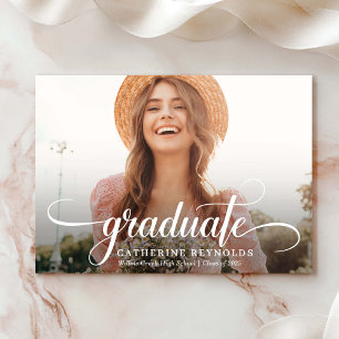 Invitación moderna de graduación de fotografía
