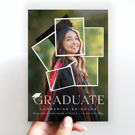 Invitación moderna de graduación de fotografía