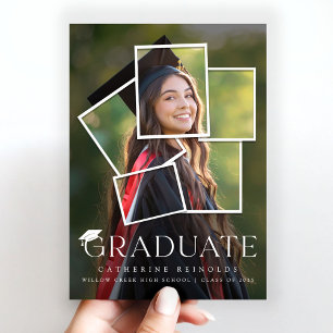 Invitación moderna de graduación de fotografía