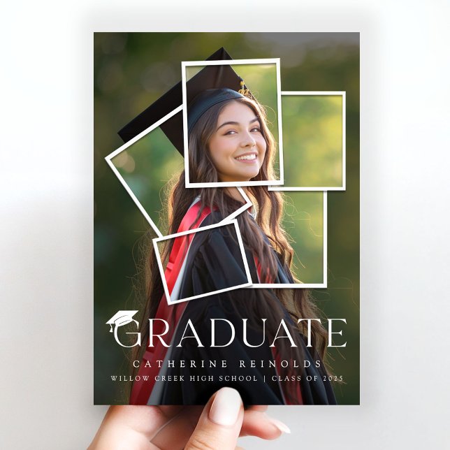 Invitación moderna de graduación de fotografía (Subido por el creador)