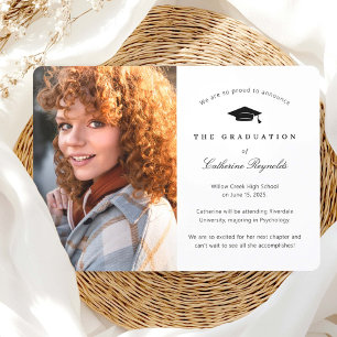 Invitación moderna de graduación de fotografía