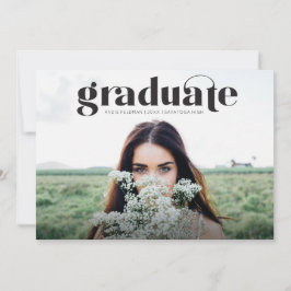 Invitación moderna de graduación de fotografía com