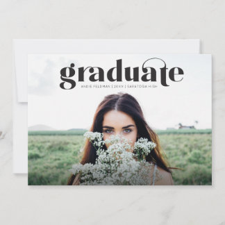 Invitación moderna de graduación de fotografía com