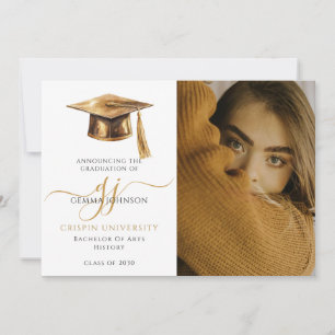 Invitación moderna de graduación de fotografía con