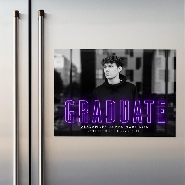 Invitación moderna de graduación de fotografía con (Subido por el creador)
