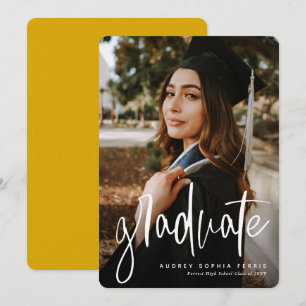Invitación moderna de graduación de fotografía de 