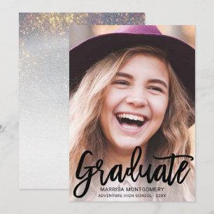 Invitación moderna de graduación de fotografías en