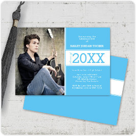 Invitación moderna de graduación de fotos de Sky B