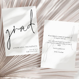 Invitación moderna de graduación de guiones