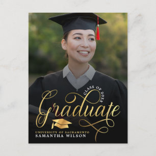 Invitación moderna de graduación de imágenes con g