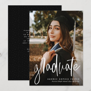 Invitación moderna de graduación fotográfica