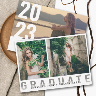 Invitación moderna de graduación fotográfica