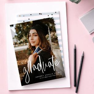 Invitación moderna de graduación fotográfica