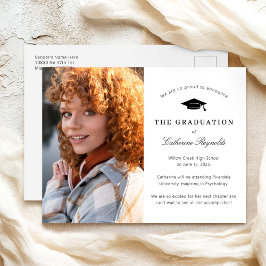 Invitación moderna de graduación fotográfica