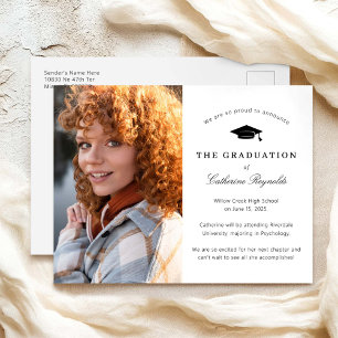 Invitación moderna de graduación fotográfica
