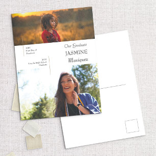Invitación moderna de graduación fotográfica de en