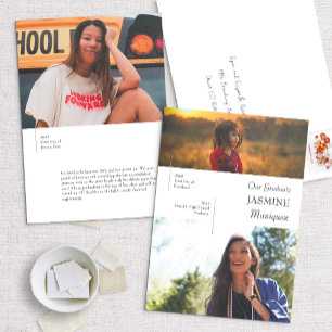 Invitación moderna de graduación fotográfica de en