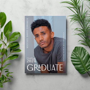 Invitación moderna de graduación fotográfica - Min