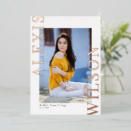 Invitación moderna de graduación Minimalista