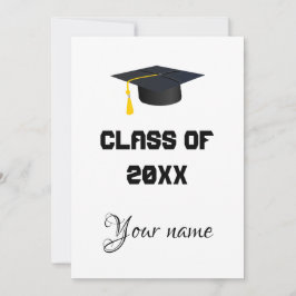 invitación moderna de graduación minimalista