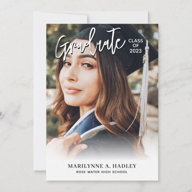 Invitación moderna de graduados de fotografía (Anverso)