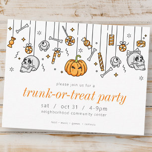 Invitación moderna de Halloween para fiesta de Tru